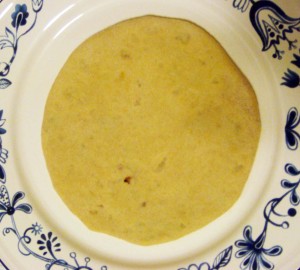 The rolled out stuffed paratha